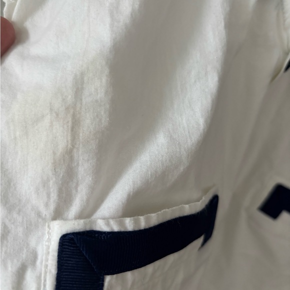 Vintage Baby 12M White Sailor Style Shirt with Navy Accents - Picture 4 of 4